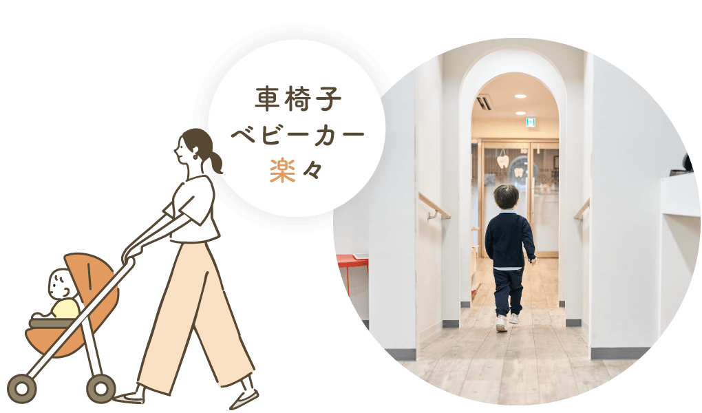 車椅子・ベビーカー楽々